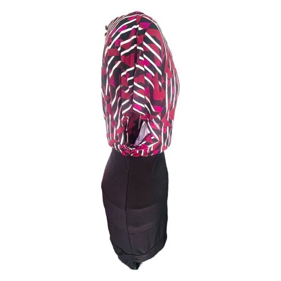 Bisou Bisou Burgandy and Black Dress Size 10 - Picture 2 of 3